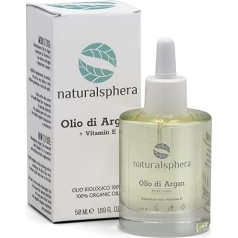 Naturalsphera Organic Argan Oil with Added Vitamin E - Face Body - Hair - Moisturising Beard and Nourishing Skin - Organic Cultivation - Made in Italy