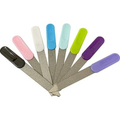 Cafurty 8 Pieces Nail Files Double Sided Emery Board Nail File Stainless Steel Manicure Pedicure Tools Files - Metal Nail File for Men for Shaping and Smoothing Finger and
