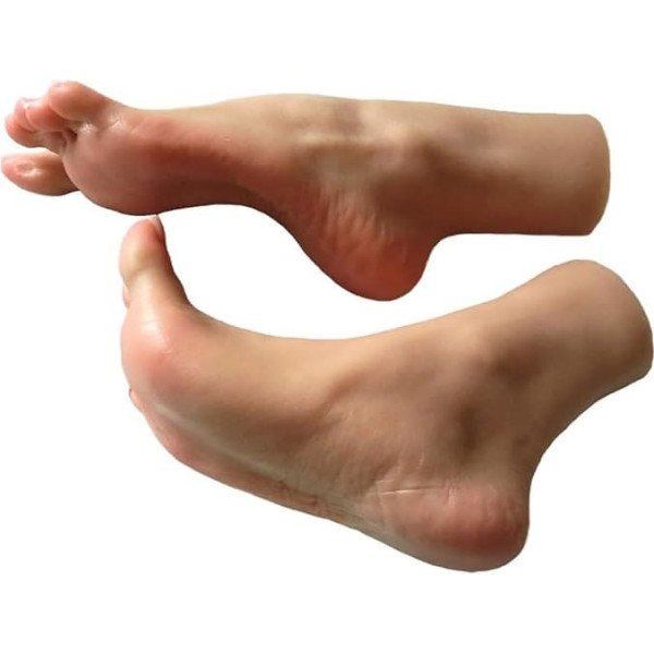 Silicone Feet Female, Life-Size Girl Feet Model with Bone, for Jewellery, Sandals, Shoe Socks, Display Art, Sketch (Pair)