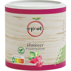 myfruits Raspberry Powder, Freeze-Dried, 200 g, No Additives, 100% Dried and Ground Raspberries, Fruit Powder for Smoothie, Shakes & Yoghurt