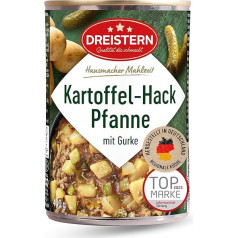 DREISTERN Potato Pan 400 g I With Chopped & Cucumber I Hearty Ready Meal in Recyclable Canning I Long Shelf Life Thanks to Natural Preservation I Homemade Quality