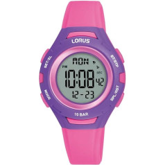 LORUS Kinder Digital Quarz Uhr mit Silikon Armband,Blau
