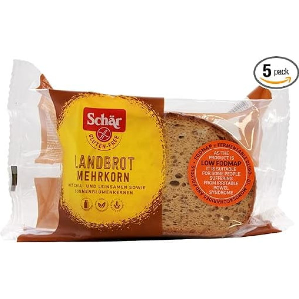 Schär Gluten-Free Country Bread Multigrain Pack of 5 (5 x 250 g)
