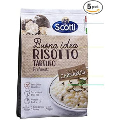 Riso Scotti - Buona Idea Truffle Risotto - Carnaroli Rice, Gluten Free, Risotto Rice Ready in 15 Minutes, 5 x 210 g