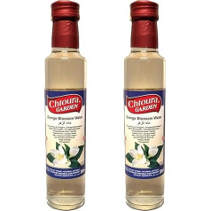 Oriental Orange Blossom Water 2 x 250 ml Glass Bottle - Ideal for Baking and Cooking - Flower Water for Flavouring Sweet Foods, Baked Goods and Drinks + Ben's Garden Notepad Set