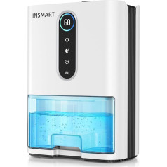 INSMART Electric Dehumidifier, 2000 ml, Portable Room Dehumidifier for Home, 7-Colour LED Light, Dehumidifier Basement, Against Moisture and Air Purification