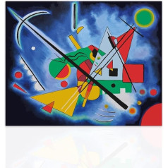 Declea Painting on Canvas Painting Blue Hommut Kandinsky Modern Canvas Modern Art Wooden Frame - Made in Italy Home Decor