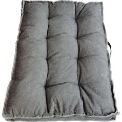 Bodenkissen, Meditationskissen, getuftete Sitzkissen, Leseeckenkissen, großes Bodenkissen, Sitzgelegenheit für Erwachsene/Kinder, dickes Bodenkissen, Sitzkissen für Wohnzimmer, Balkon, Outdoor (grau)