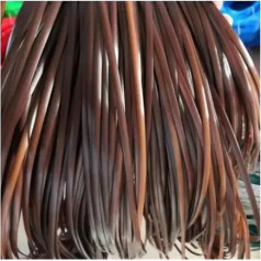 5mm Synthetic Rattan Material Roll Handmade Woven Rope Repair Furniture Bed Sofa Chairs Suitable for Basket Making Repair Straps Outdoor Chairs (Brown Rounded, 50M_5MM