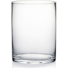 WGV Clear Cylinder Glass Vase, 6 by 8-Inch