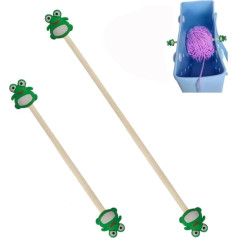 Garnspinner-Set, kompatibel mit BoggBags, drehbarer Garnhalter aus Holz mit Silikonkappe, Garnhalter zum Stricken und Häkeln, Geschenk für Häkelliebhaber, Mutter, Ehefrau, Freunde und Kollegen (grün)