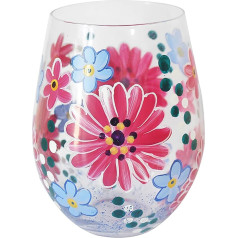 Lesser & Pavey Stemless Gerbera Glass Beautiful Gift for Men and Women, Designed by Lynsey Johnstone, Luxury Wine Glass for Any Occasion