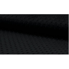 Supersoft DIMPLE Cuddlesoft Minky Fleece Fabric Material - BLACK