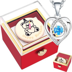 goldmiky Rotating Candle Cake Jewellery Gift - Rotating Necklace Surprise Box for Women, Mother's Day, Valentine's Day, Wedding, Birthday