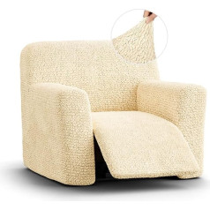 Menotti Sun Lounger Chair Cover Soft Fabric Slipcover Stretch Furniture Protector Microfiber Beige (Deck Chair)