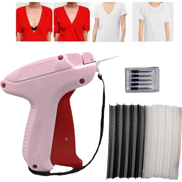 Stitchy Quick Clothing Fixer, Mini Stitch Machine Sewing Quilting Hemming Quick Stitch Tag Tool Fixer for Clothes Fine Stitch Tagging Machine for Clothing (A)