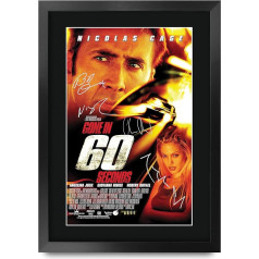 HWC Trading Gone In 60 Seconds A3 Framed Signed Printed Autographs Picture Print Photo Display Gift For Film Fans