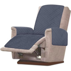 Dandelionsky Chair Cover Waterproof Non-Slip Non-Slip 1 Seater Armchair Sofa Armchair Furniture Protector Couch for Pets Kids (Grey)