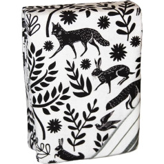 furn. Skandi Woodland Duvet Cover Set, Cotton, Coal, Double