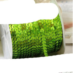 1 Roll of Loose Diameter Round Flat Sequins 100 Yards 6 mm Sequins Sew On Trimming for Craft Cloth Accessories Jewellery Decorative 16.6 mm 10 Yards