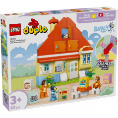 Lego Bluey duplo klucīši 10459 Bluey ģimenes māja ar atmiņas spēli