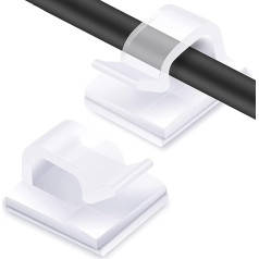 60 Stück Kabel-Clips, Außenlicht-Draht-Clips, selbstklebende Kabel-Ordnungshaken, Kabel-Organizer, Halter für Kabelmanagement, Weihnachtsdekoration, Lichterkette, transparent