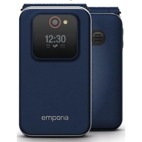 emporia JOY 2G Senior Mobile Phone 2G, Folding Mobile Phone without Contract, Mobile Phone with Emergency Button, 2.8 Inch Display, Blue