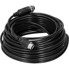 Car Camera Cable, 4 Pin Rear View Camera Extension Cable, Video Power Supply, Aviation Extension Cable, Portable Anti-Interference Video Extension Cable for Car,