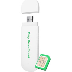 EIOTCLUB 4G LTE USB Dongle with WiFi 6 - Mobile Hotspot for Laptop/PC/Tablet/Phone, Plug & Play Internet Stick with Free SIM Card, Travel WiFi Modem