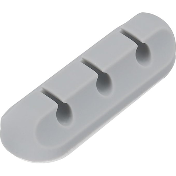 sourcing map Kabelclips Kabelclips Organizer für Schreibtisch, 3 Schlitze, Silikon-Klebedrahthalter, Kabelmanagement für USB-Kabel, Grau