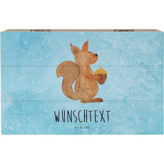 Mr. & Mrs. Panda 19 x 12 cm – Personalised Wooden Box Squirrel Christmas – Gift, Personalised Gifts, Happy New Year, Wooden Box Personalised, Box with Name, Advent