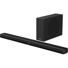 Aiwa HE-1200SW Soundbar with Wireless Subwoofer, 2.1 Channels, Power 120 W RMS, Black