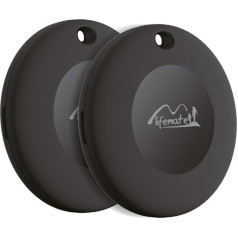 Lifemate Life Tag Key Finder, Air Tracker Tag Compatible with Apple Where is? App Airtag (iOS Only, Not for Android), Suitcase Tracker for Luggage/Bags/Key, Pack of 2