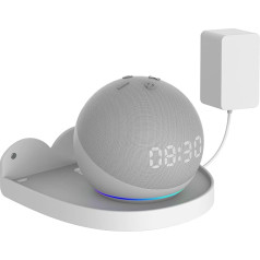 Aokicase JT01 Compatible with Google Nest WiFi Router + Point2 Holder Wall Mount Stand Accessory with Integrated Cable Management No Screws Required Speaker Accessories Rack (White)