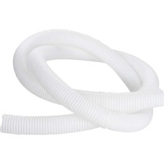 MOCNT Corrugated Tube Closed Car Cable Protection Tube Car Cable Tube Flexible Insulation Tube Cable Protection Pipe Corrugated Hose Cable Management White Exterior 18 mm Length 10 m