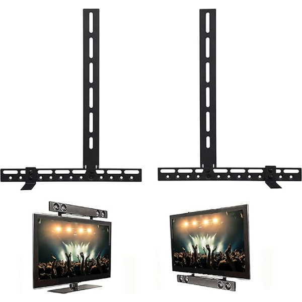 UNHO Under TV Soundbar Mount, Universal Soundbar Mount Above or Under Television, Fits All Televisions