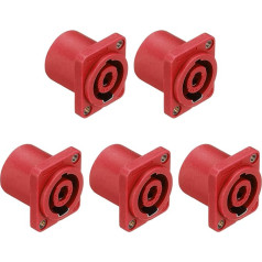 sourcing map 5 x 4 Pin Speaker Jack Screw Lock 1