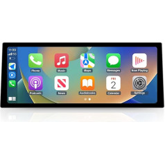 Road Top CarPlay Screen, 12.3 Inch Car Radio Stereo for BMW 5 Series F10 with CIC System (2010-2011 Year), Car Radio with Narrow Bezel for CarPlay/Android Auto/MirrorLink