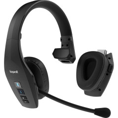 Jabra BlueParrott S650-XT Wireless Headset - 2-in-1 Convertible Stereo to Mono Headphones - 4 Integrated Microphones - 96% Less Background Noise, with Voice Control and Active Noise Cancelling