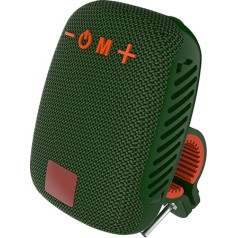 Bicycle Bluetooth Speaker, Wireless Handlebar Speaker with FM Radio, Supports Pairing, Hands-Free Calls, Card Insert, IPX5 Waterproof for Cycling, Hiking