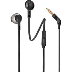 JBL Earbuds T205 Wired Headphones - Black