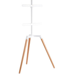 my wall TV Easel Floor Tripod - HT21WL, TV Stand Height Adjustable, TV Stand, Beech, TV Tripod up to 65 Inches, Load up to 35 kg, TV Holder, Stand