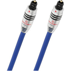 OEHLBACH 1383 3m Toslink Toslink Blue fiber optic cable - fiber optic cables (Toslink, Toslink, Male/Male, Blue, 3 m)