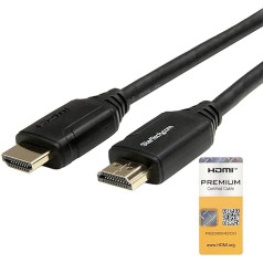 StarTech.com 3 m HDMI 2.0 Cable, 4K 60 Hz High Speed HDMI Cable with Ethernet, HDR10, HDMI Cable, M/M Locking Connector