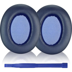 Aiivioll Replacement Earpads for Sony WH-XB910N XB910N Headphones Protein Leather Memory Foam Pads with Mesh (Blue)