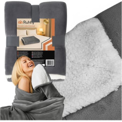 Divpusēja sega 150x200cm tumši pelēka 26292