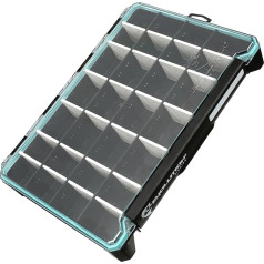 Evolution Fishing BallistiX 3.7 Tackle Tray - Waterproof, Corrosion Resistant, Single Latch, Clear Polycarbonate Lid, Bait Box, Tackle Storage Box, Removable Dividers