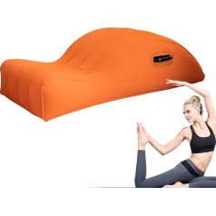 Yoga Chair Lounge Pilates Chair Foldable Exercise Support Sofa 95x40cm Lightweight Design Inflatable Training Lounger for Travel Home Pilates Workouts