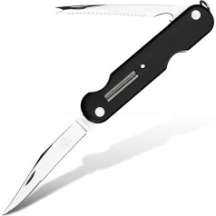PUMA TEC - Universal Fishing Knife 863 - Folding Knife for Anglers with 95 mm Blade, 2.5 mm Thick - Slip Joint Lock - Scale Scraper with Hook Remover & Bottle Opener - with Bait Needle & Sharpening