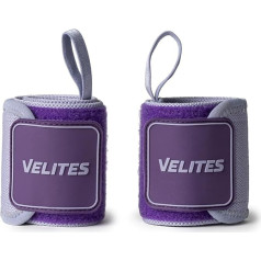 Velites Flexible Nylon Wrist Wraps | Wrist Protection | Heavy Duty Velcro | Functional Training, Strength Training, Weightlifting, Gym (Purple)